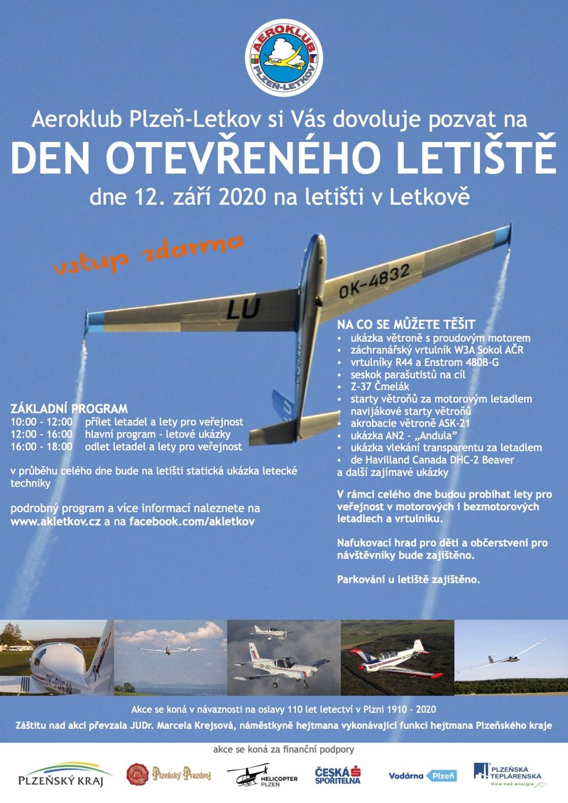 Den otevřeného letiště 2020
